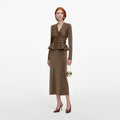 Bronze Tailored Knit Midi Dress