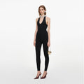 Black Halter Neck Knit Bodysuit