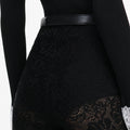 Black Capri Lace Knit Leggings