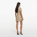Gold Sequin Boucle Mini Dress