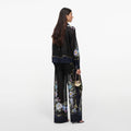 Navy Floral Organza Trousers