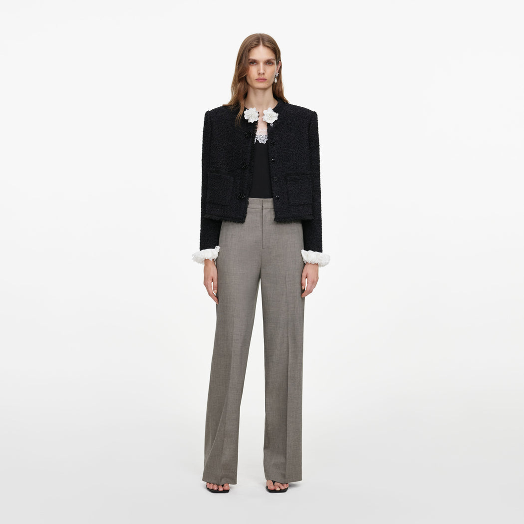 Brown Twill Tailored Trousers