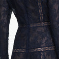 Navy Lace Midi Dress