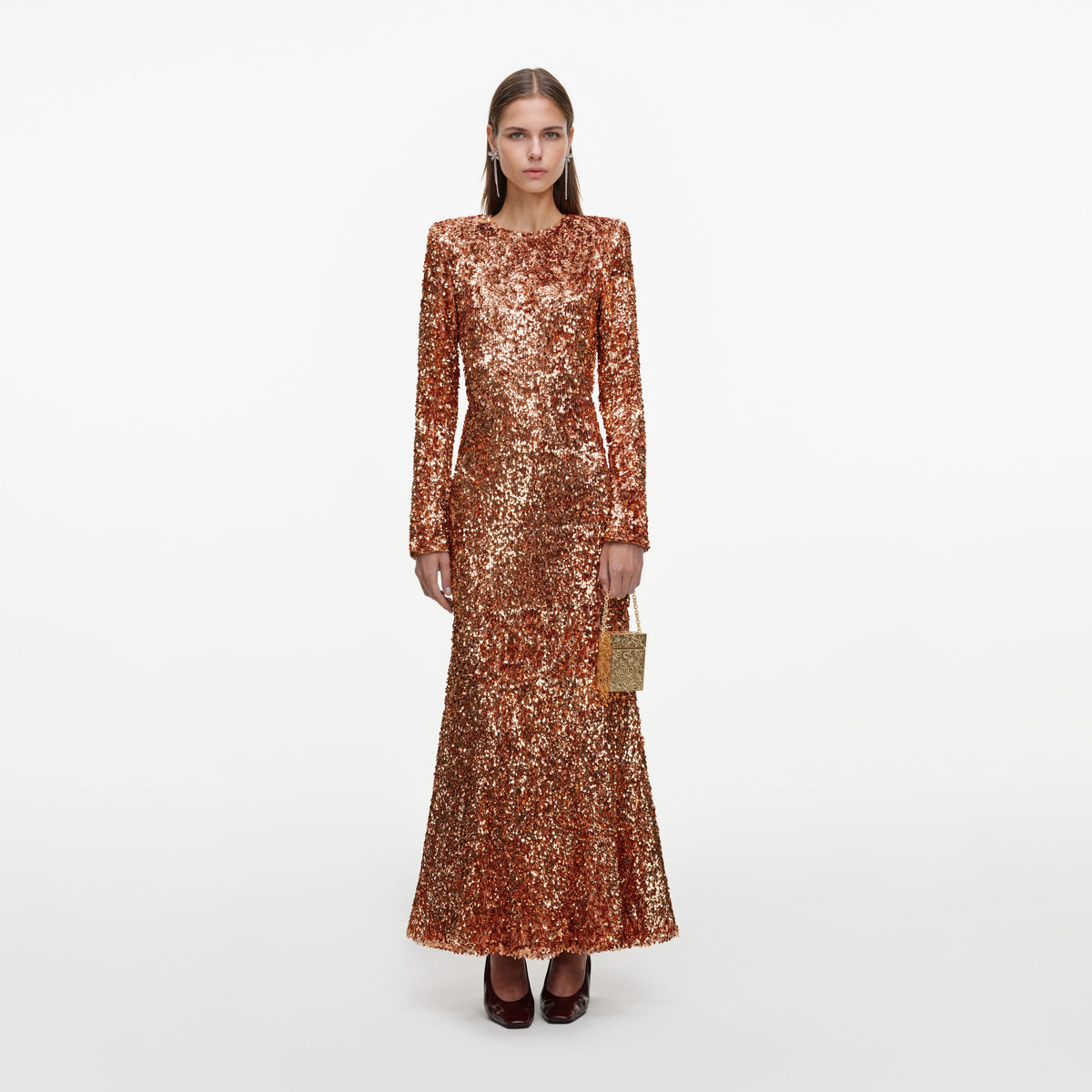 Gold Sequin Maxi Dress