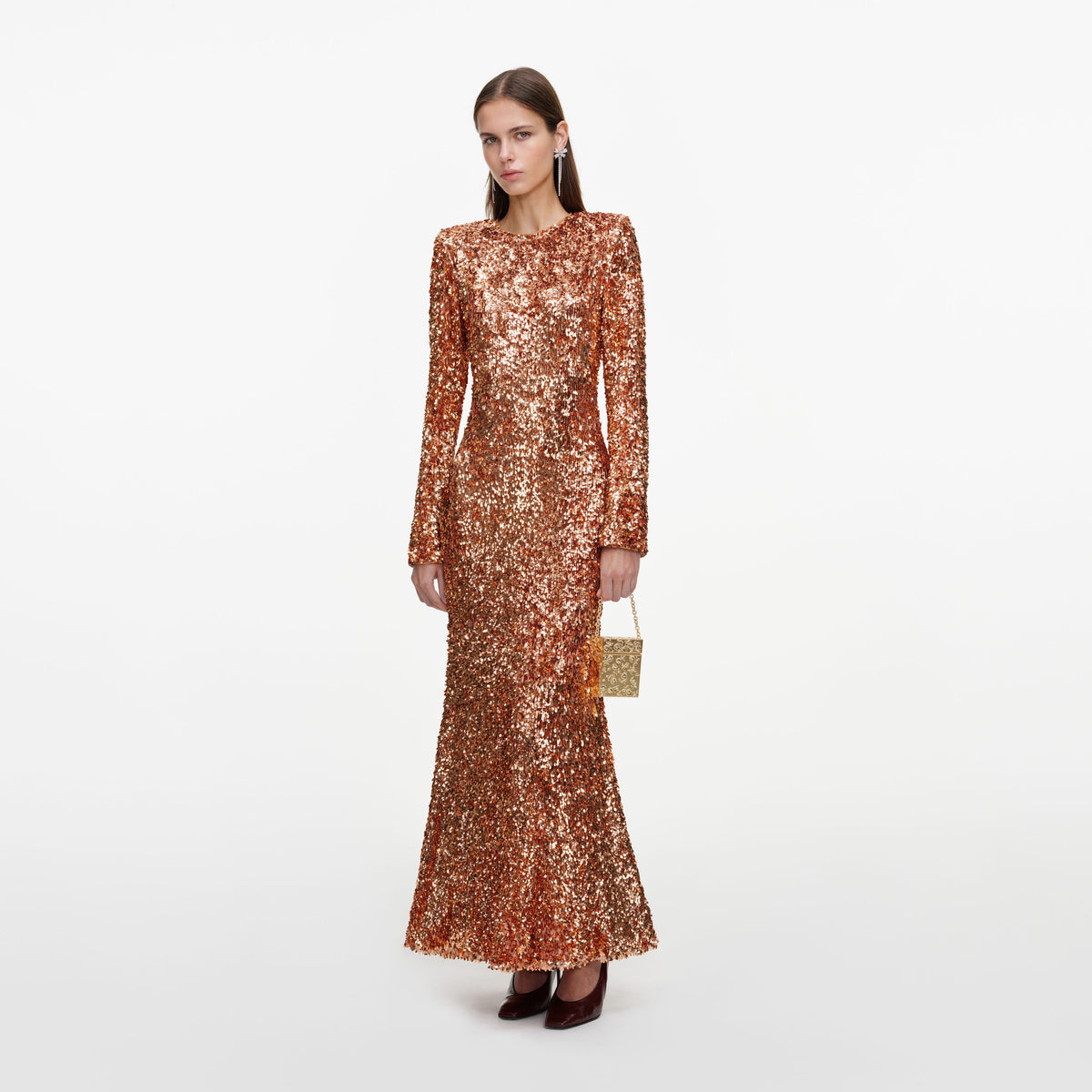 Gold Sequin Maxi Dress