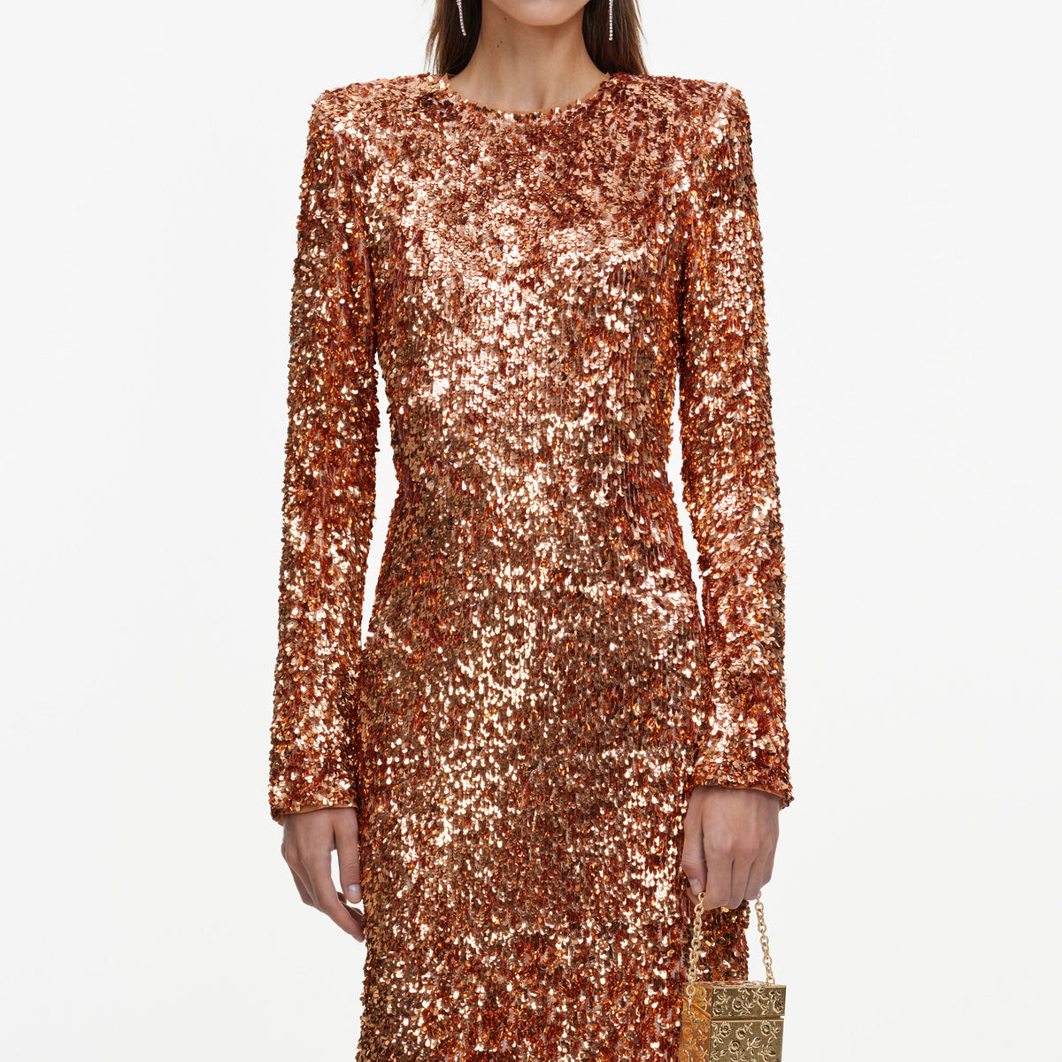 Gold Sequin Maxi Dress