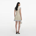 Yellow Devore Polka Dot Mini Dress