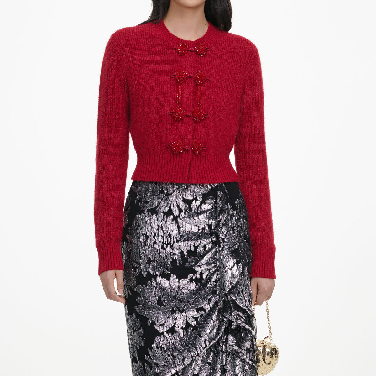 Red Soft Knit Cardigan