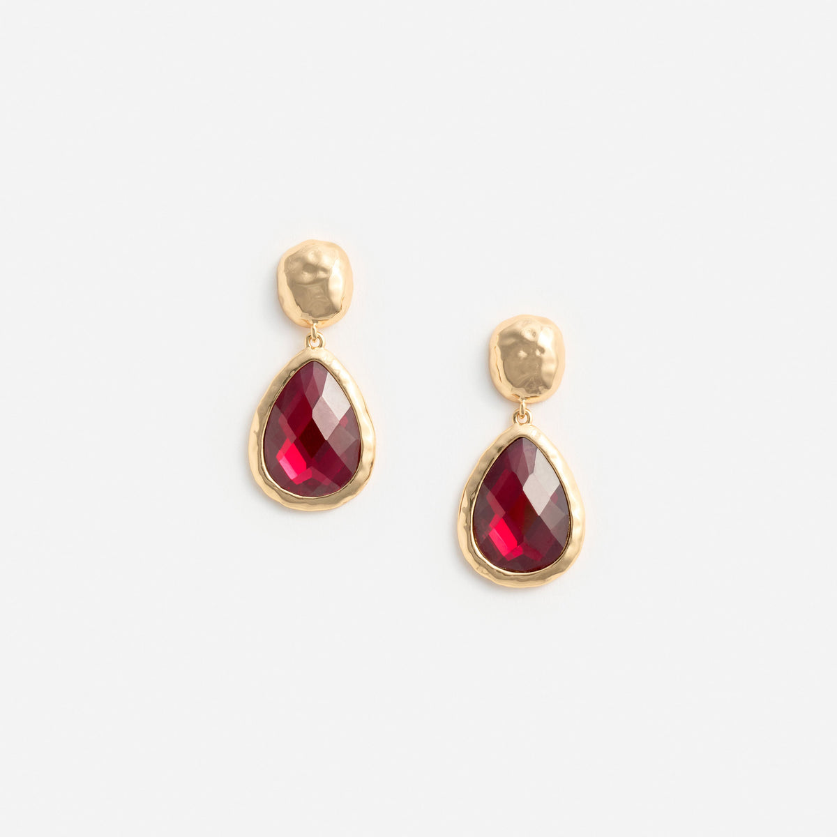 Gold Ruby Earrings