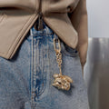 Gold Crystal Bunny Charm