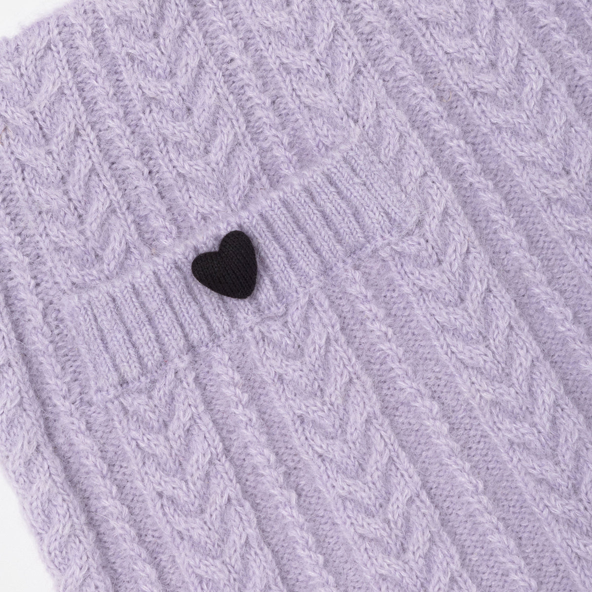 Purple Cable Knit Skirt