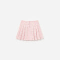 Pink Textured Boucle Mini Skirt