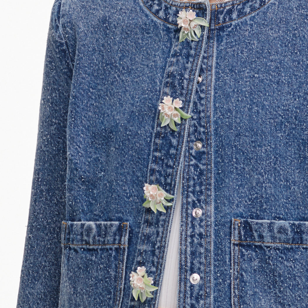 Textured Denim Jacket
