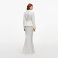 Cream Jacquard Tailored Maxi Dress