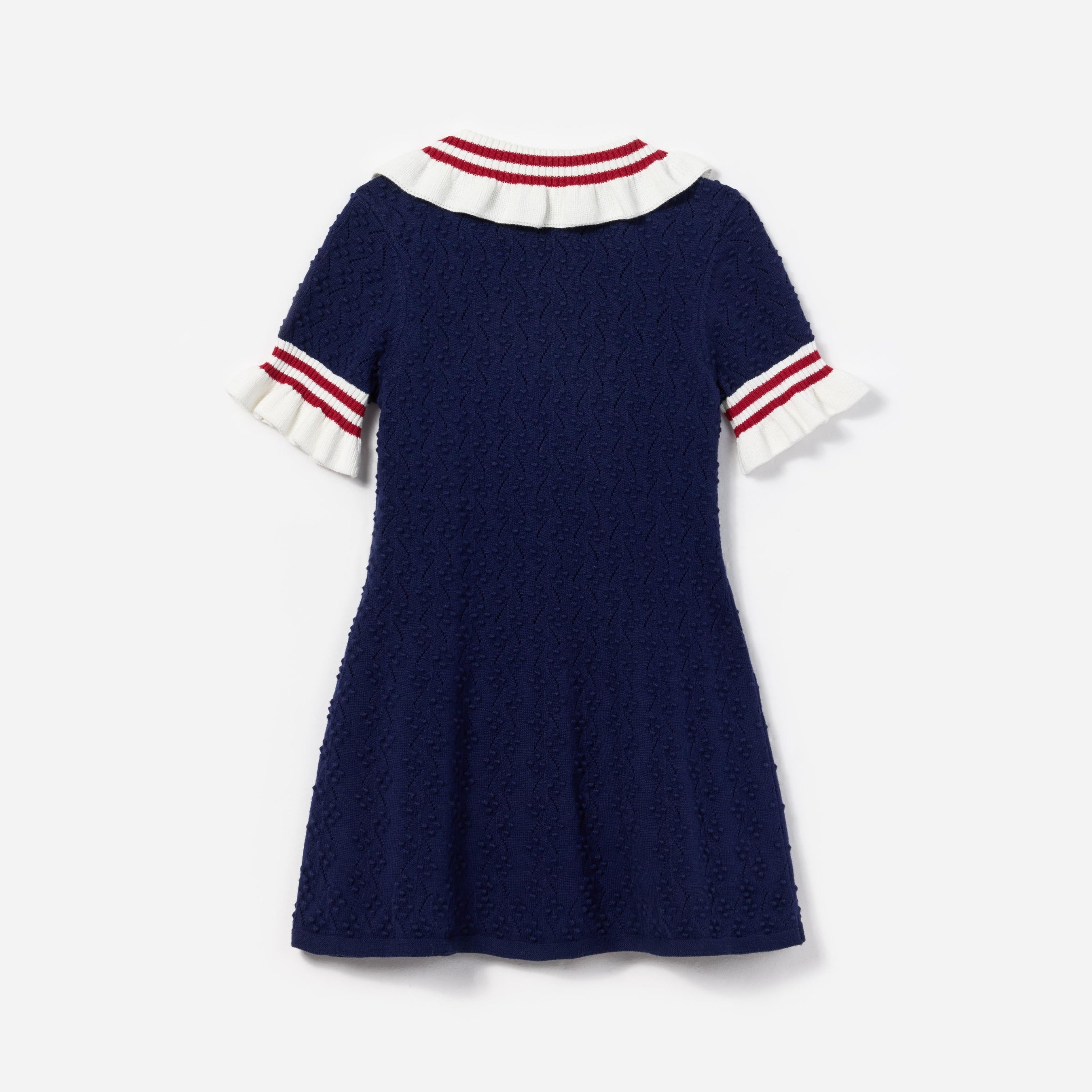 Navy Textured Knit Dress