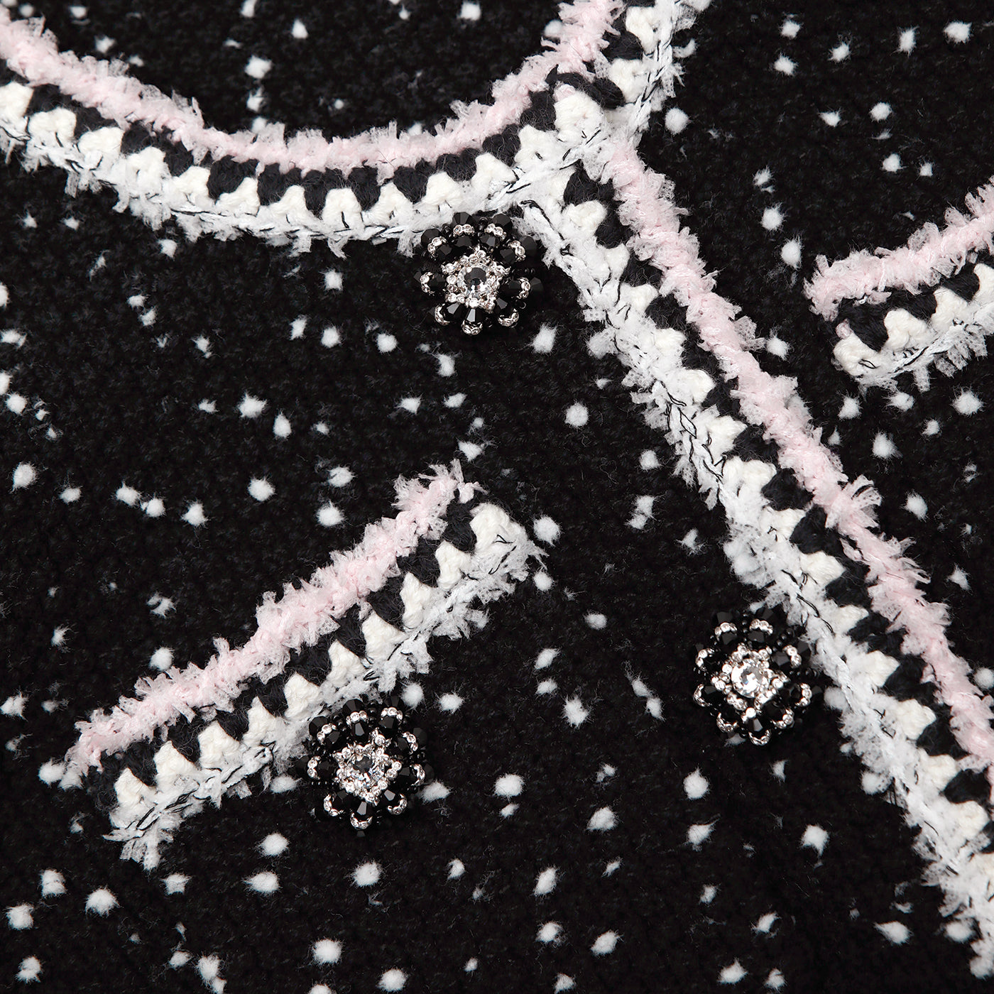 Black & White Knit Cardigan