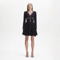 Black Knit Mini Dress