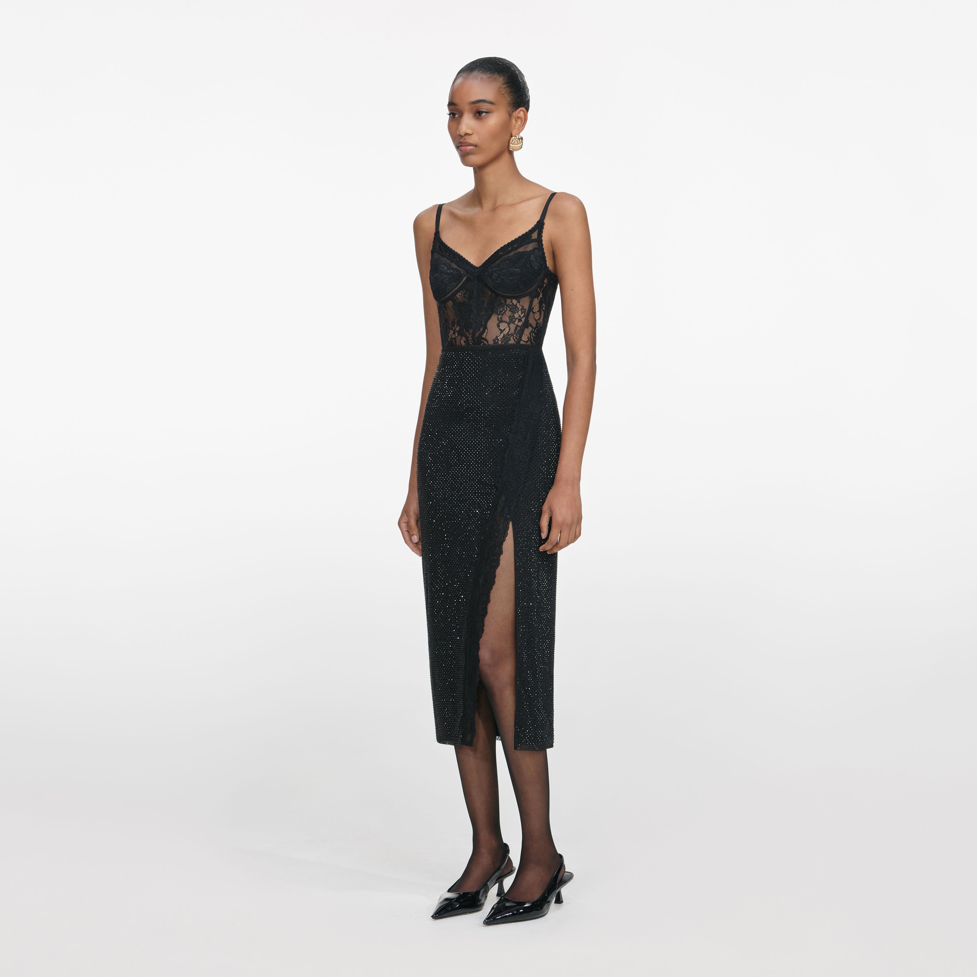 Black Leather Mini Skirt – self-portrait-US