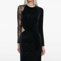 Black Velvet Lace Maxi Dress