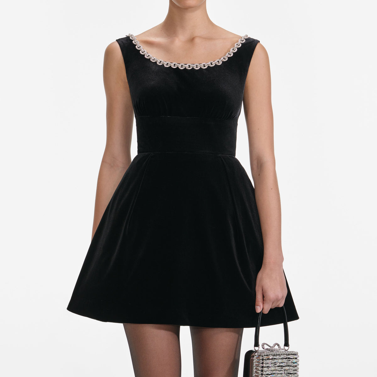 self portrait midnight mini dress Self Portrait Black Sequin Knit Mini Dress | Black | Size L