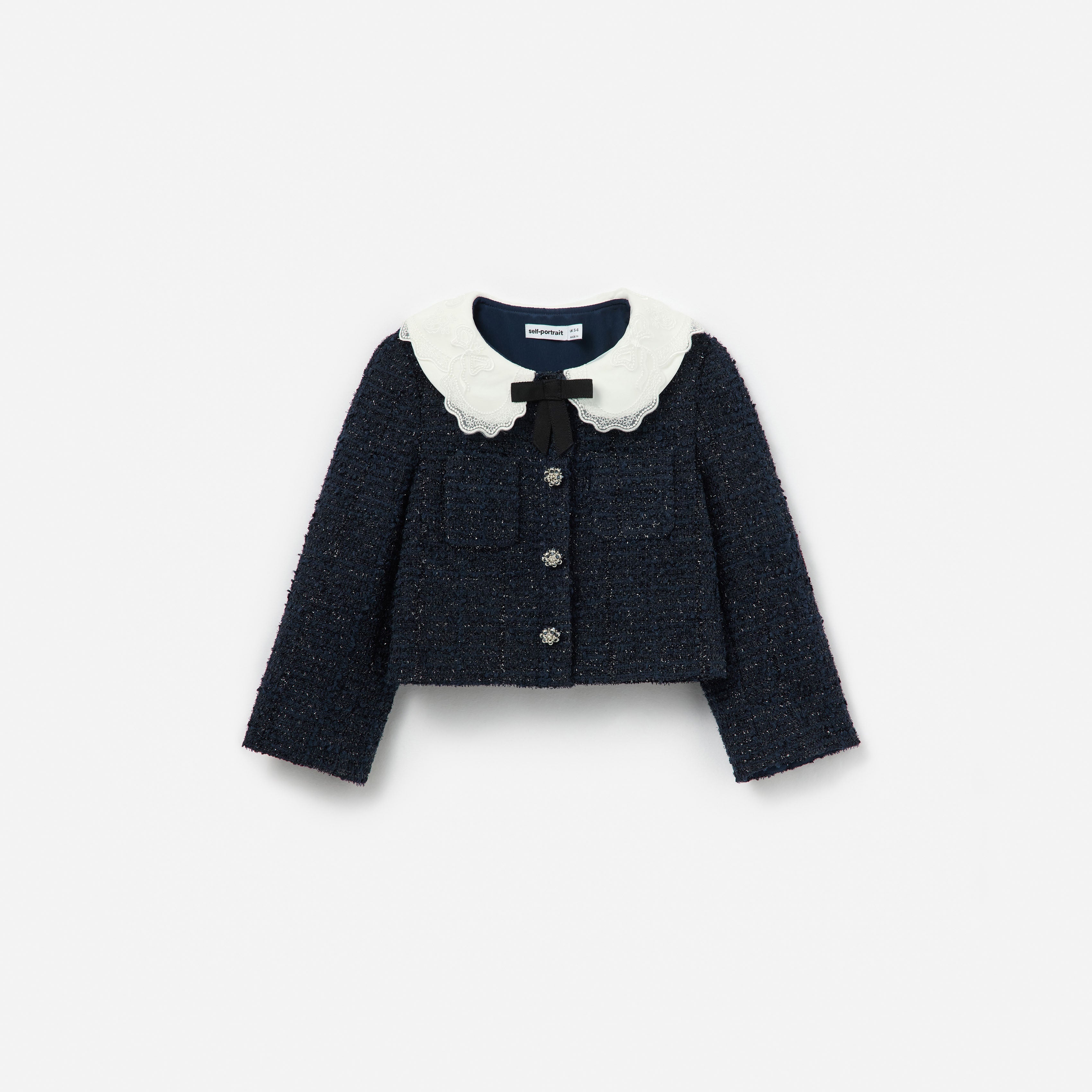 Blue Boucle Jacket – self-portrait-US Blue Boucle Jacket – self-portrait-US