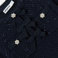 Navy Knit Long Sleeve Dress