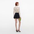Cream Sequin Lace Top