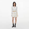 Cream Textured Knit Cardigan