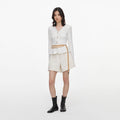 Cream Textured Knit Cardigan
