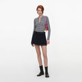 Navy Wool Lace Skort