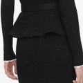 Black Lurex Rib Knit Midi Dress