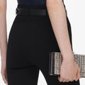 Black Panel Knit Leggings