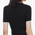 Black Rib Knit Midi Dress