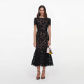 Black Lace Midi Dress