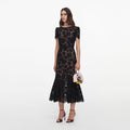 Black Lace Midi Dress