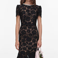 Black Lace Midi Dress