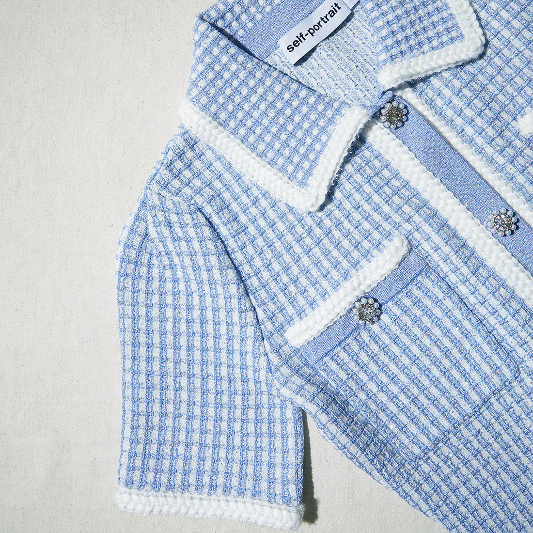 Blue Lurex Knitted Mini Dress