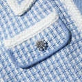 Blue Lurex Knitted Cardigan