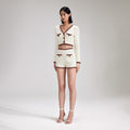 Cream Cable Knit Short
