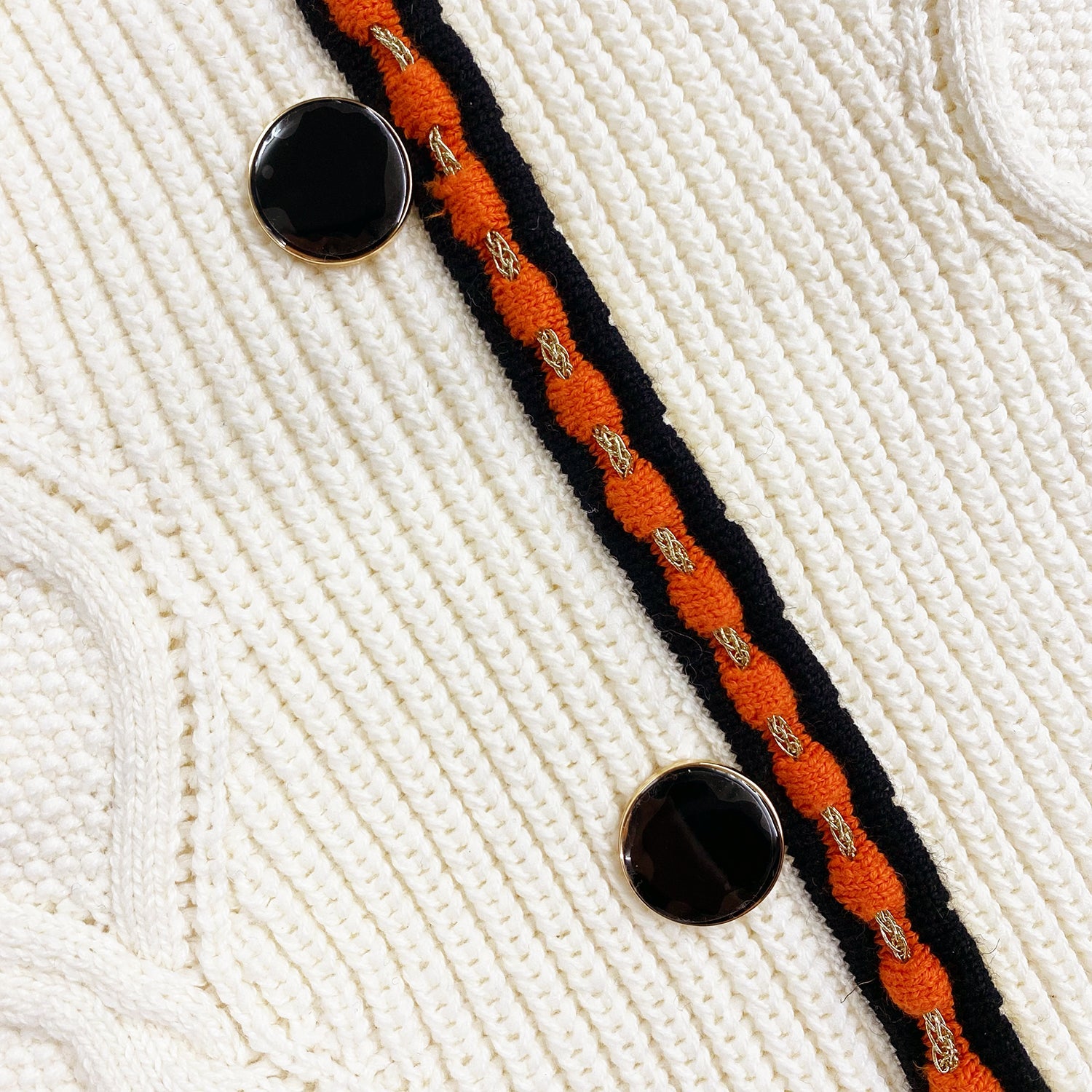 Cream Cable Knit Skirt