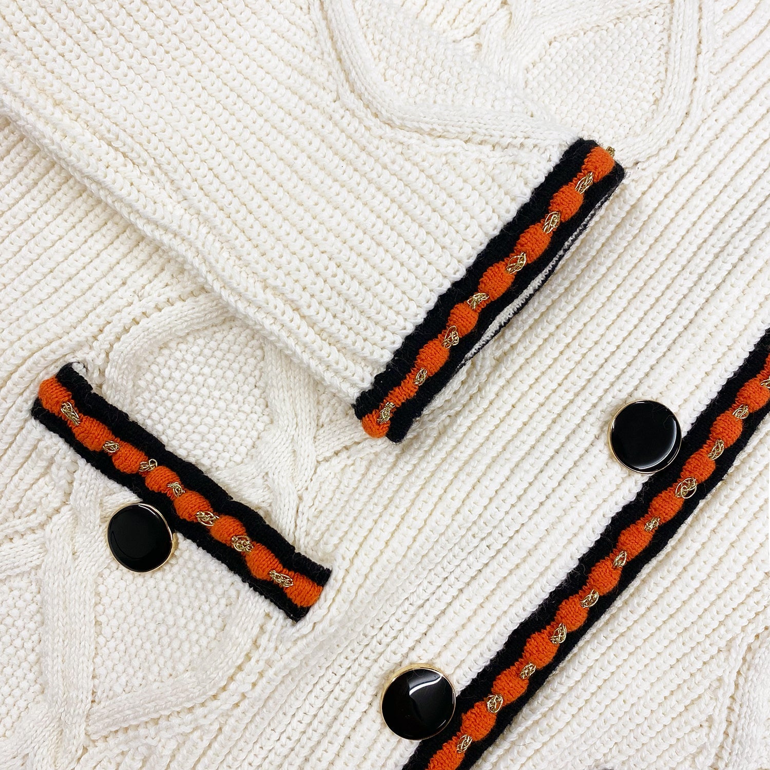 Cream Cable Knit Cardigan