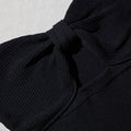 Black Viscose Knitted Midi Dress