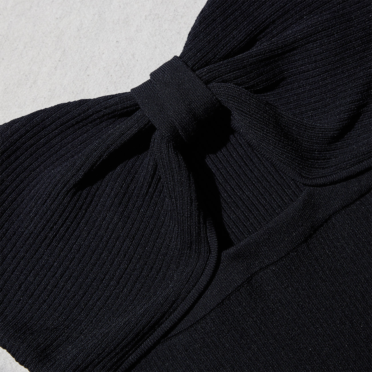 Black Viscose Knitted Midi Dress
