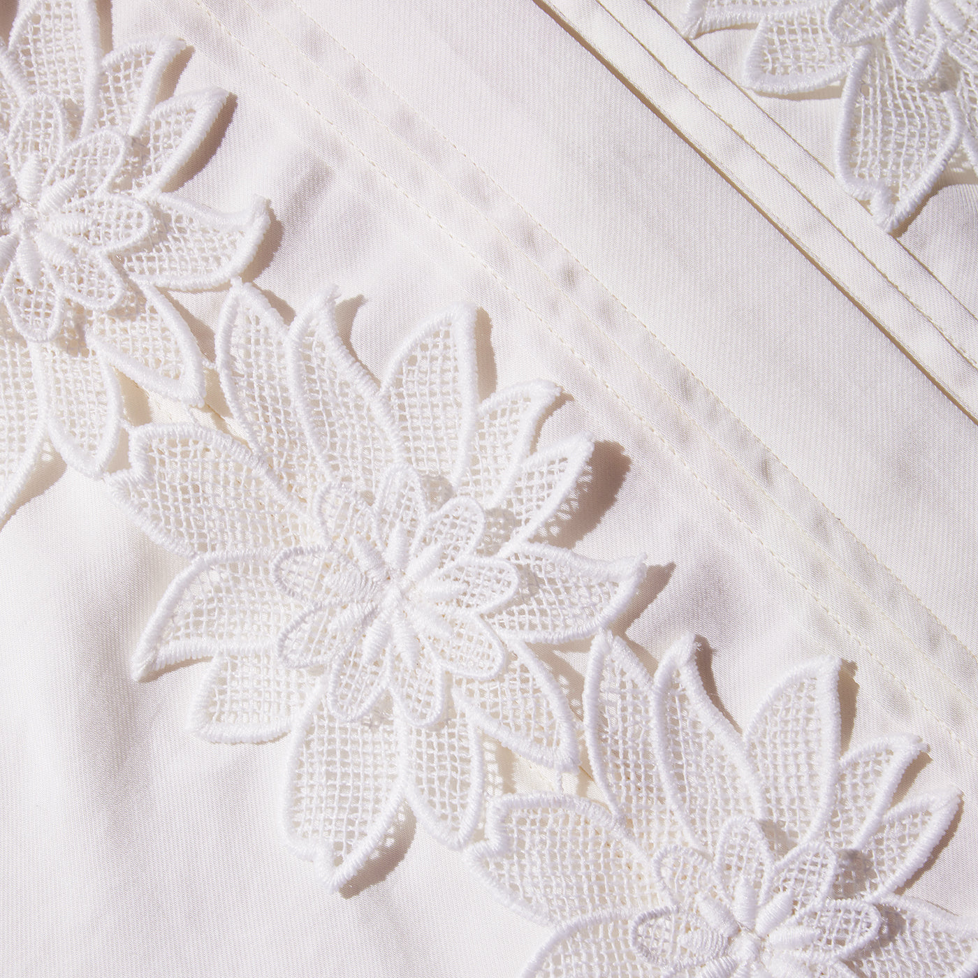 Cream Viscose Flower Top