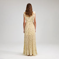 Metallic Jacquard Maxi Dress