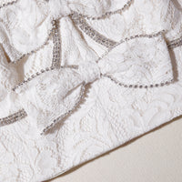 Cream Cord Lace Cropped Top