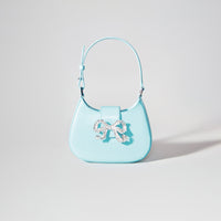 Blue Crescent Bow Mini Bag