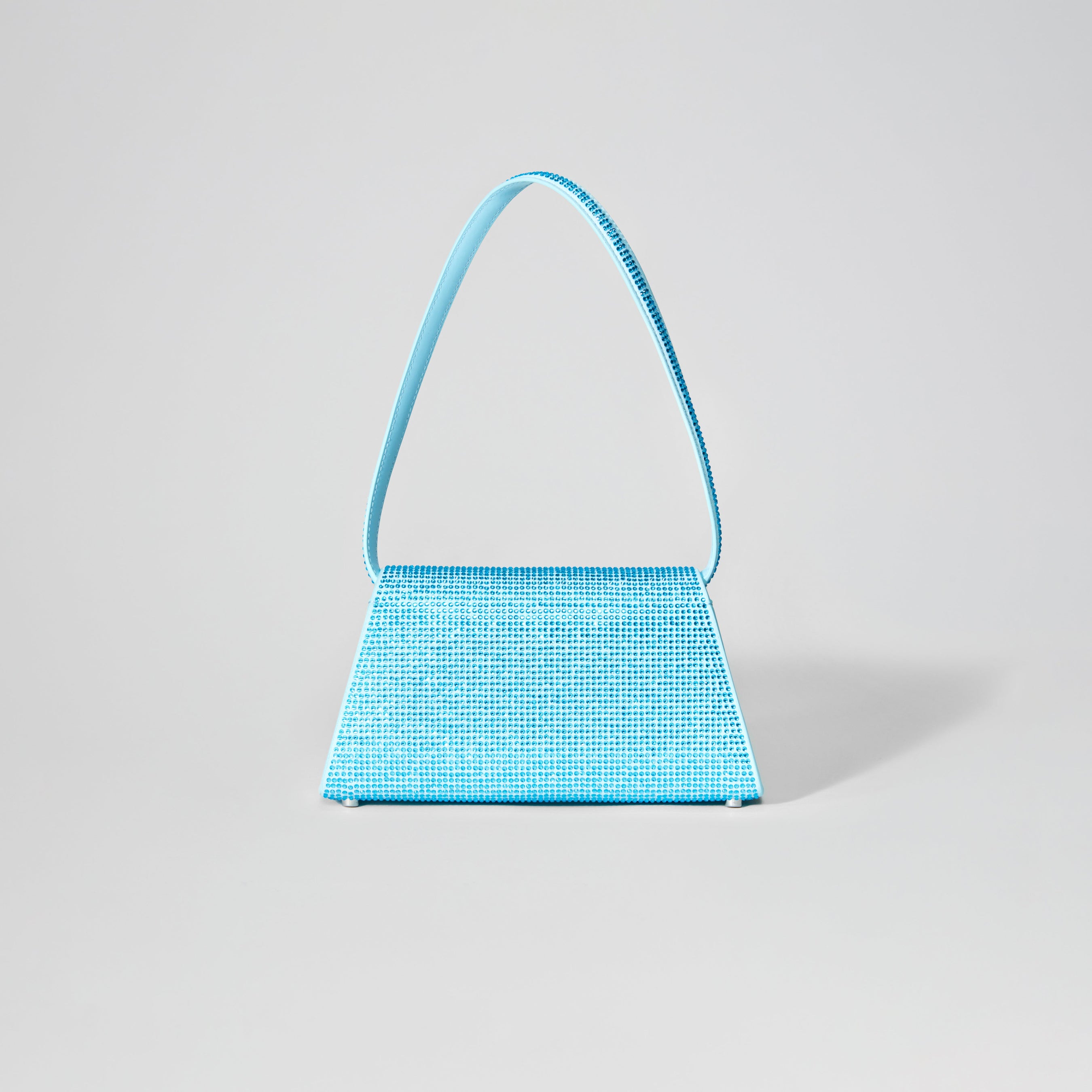 Blue Rhinestone Bow Mini Shoulder Bag