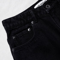 Black Denim High Rise Short