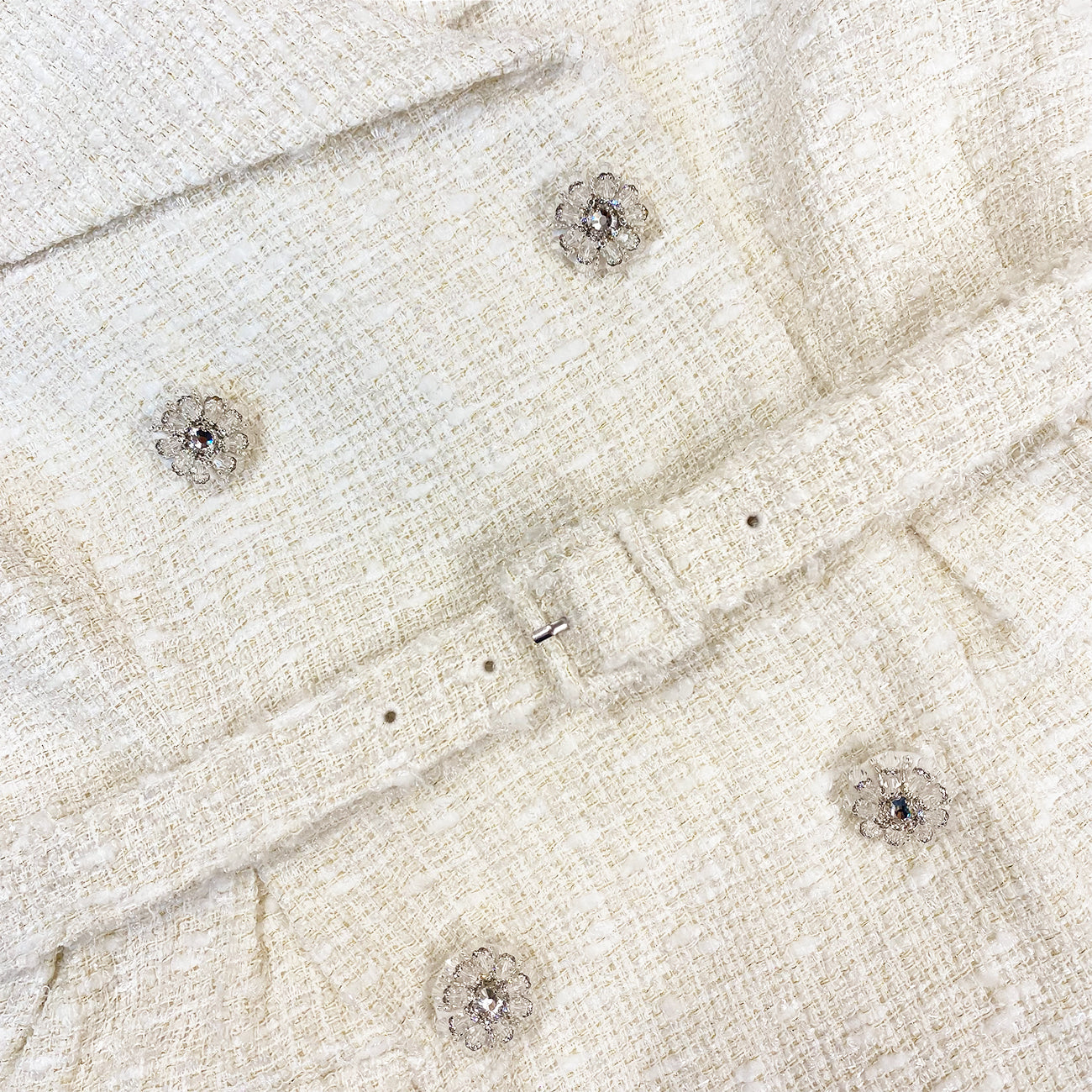 self portrait cream off shoulder boucle midi dress Cream Off Shoulder Boucle Midi Dress self-portrait-US